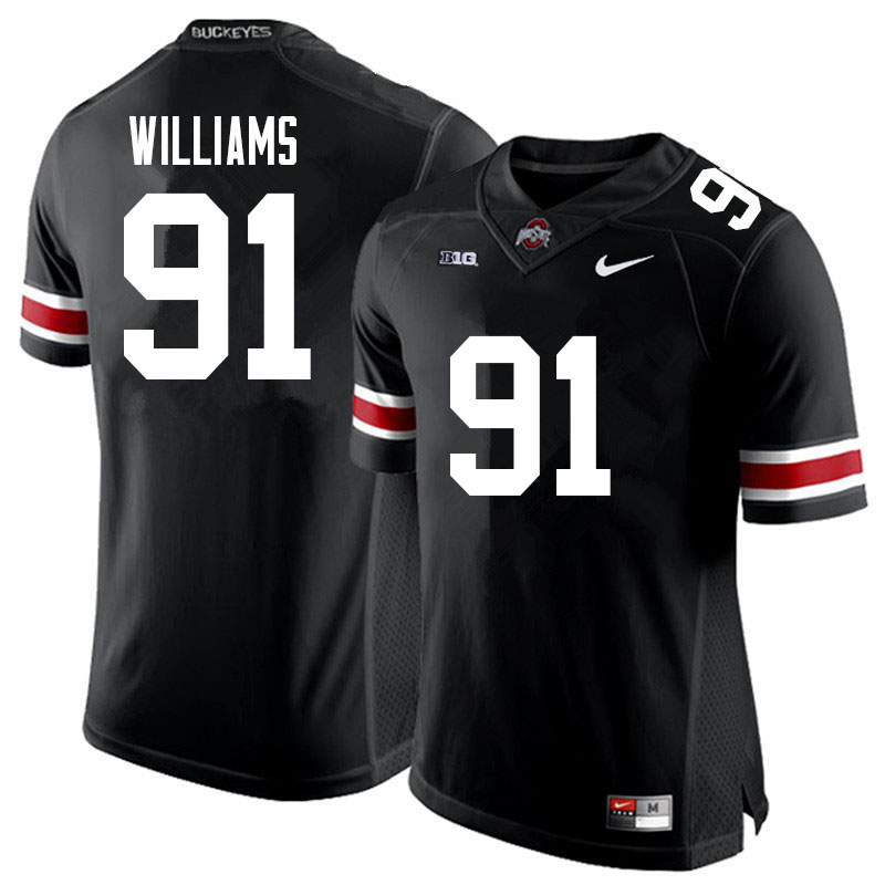 Men #91 Tyleik Williams Ohio State Buckeyes College Football Jerseys Sale-Black